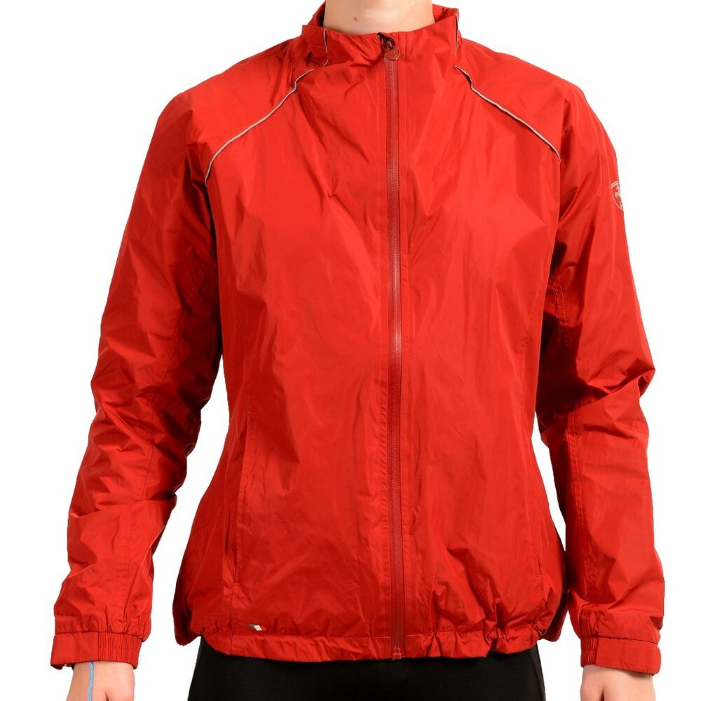 Scuderia Ferrari Women's Red Full Zip Windbreaker Shell Jacket US L IT 44